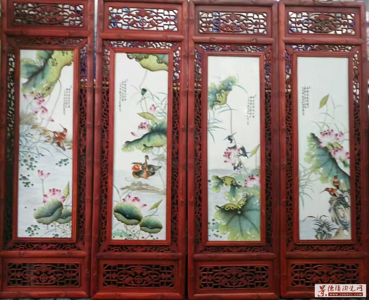 景德镇陶瓷?大师手绘青花山水人物瓷板画中式玄关客厅走廊装饰画