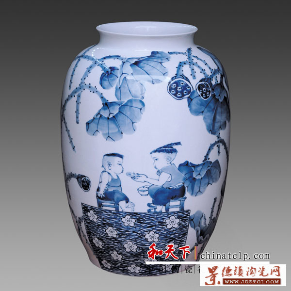 青花瓷锦绣山河大花瓶1.6米大花瓶多少钱