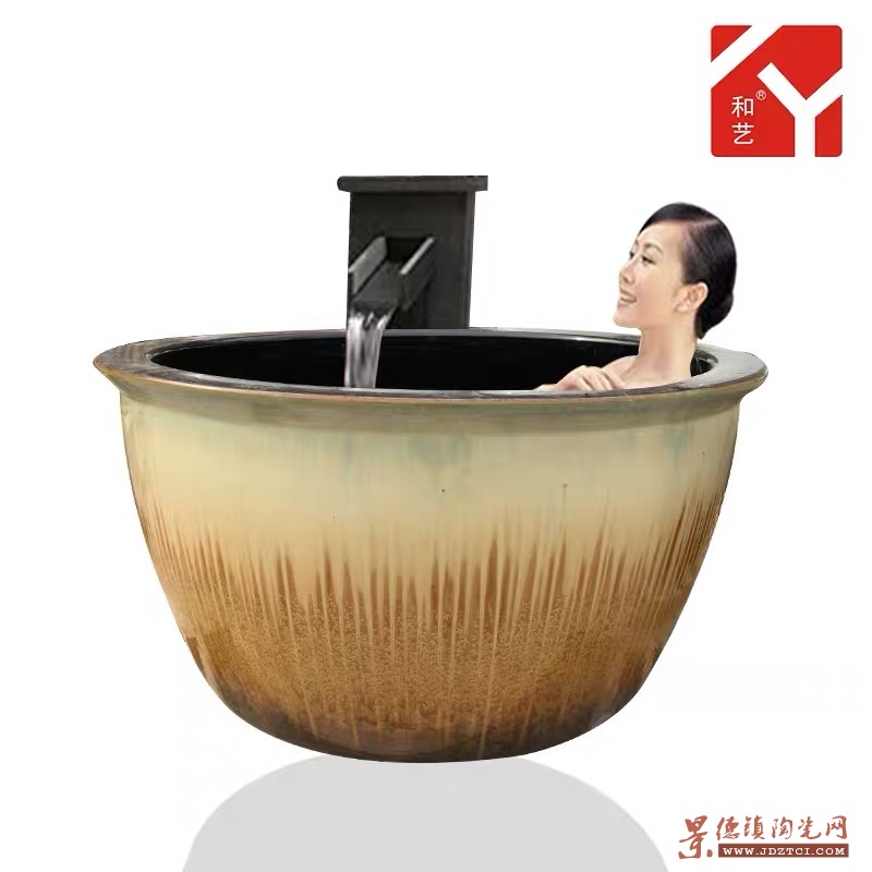 陶瓷洗浴大缸厂家定制成人日式深泡浴缸1.2米温泉会所泡澡缸定做