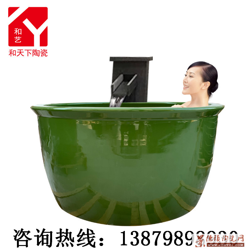 陶瓷温泉泡澡缸椭圆形洗浴中心大缸日式椭圆壶风吕浴缸长度1.2米
