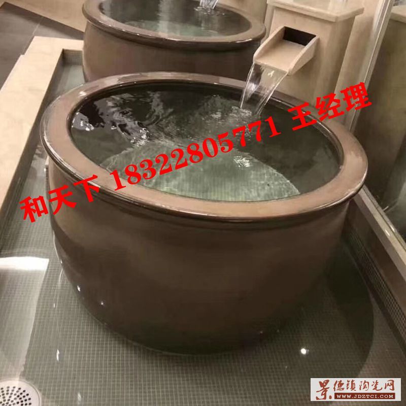 日本极乐汤泡澡缸 浴场大水缸日韩式温泉 新款直筒泡澡缸