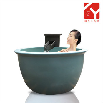 景德镇陶瓷水缸 日本浴缸牌子 一米二的浴缸  温泉房浴缸 浴池桑拿设备 休闲洗浴 老式大瓷缸价钱