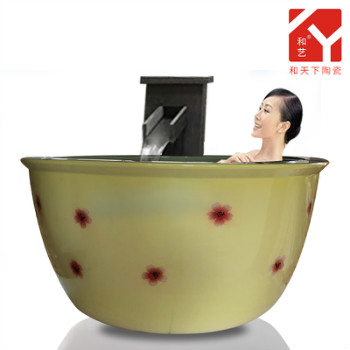陶瓷泡澡缸 家用 儿童日式浴缸 温泉陶瓷泡澡缸 日韩式泡缸 壶风吕