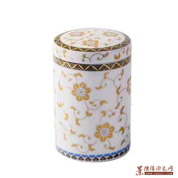 景德镇陶瓷茶叶罐醒茶罐密封罐 家用中式储存罐迷你中号普洱茶礼盒