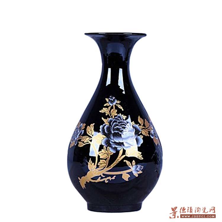 景德镇陶瓷颜色釉花瓶家居装饰摆件古玩陶瓷工艺品