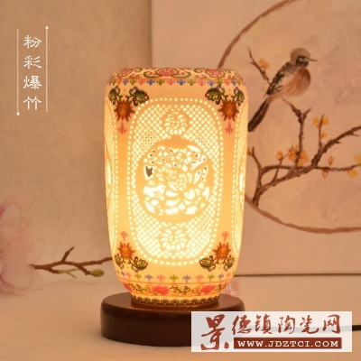 单头台灯中国灯笼装饰灯中式现代简约中国风过道陶瓷灯具