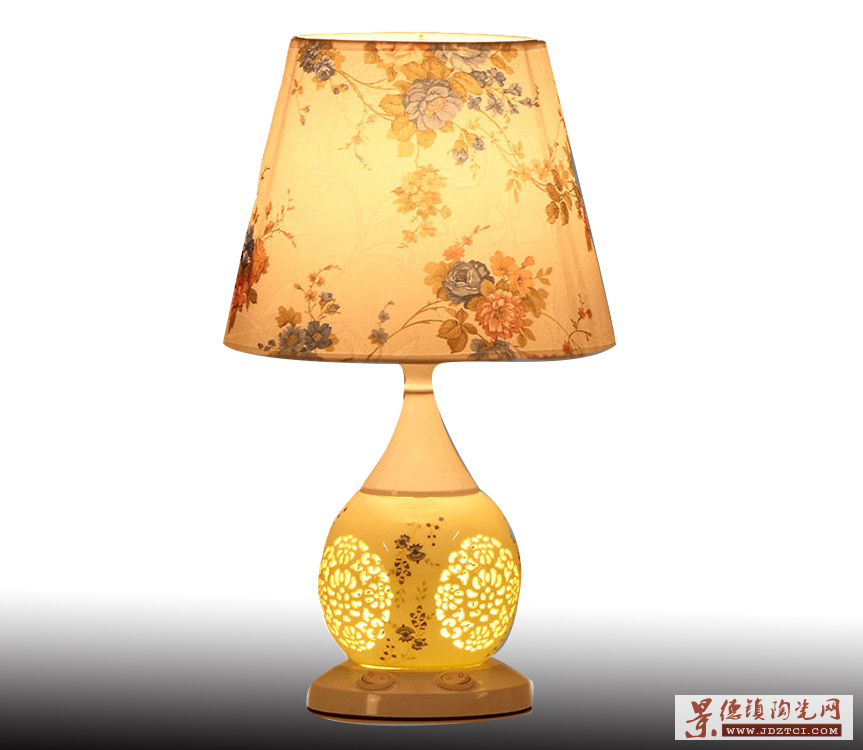 中式客厅 卧室床头灯  陶瓷花瓶台灯