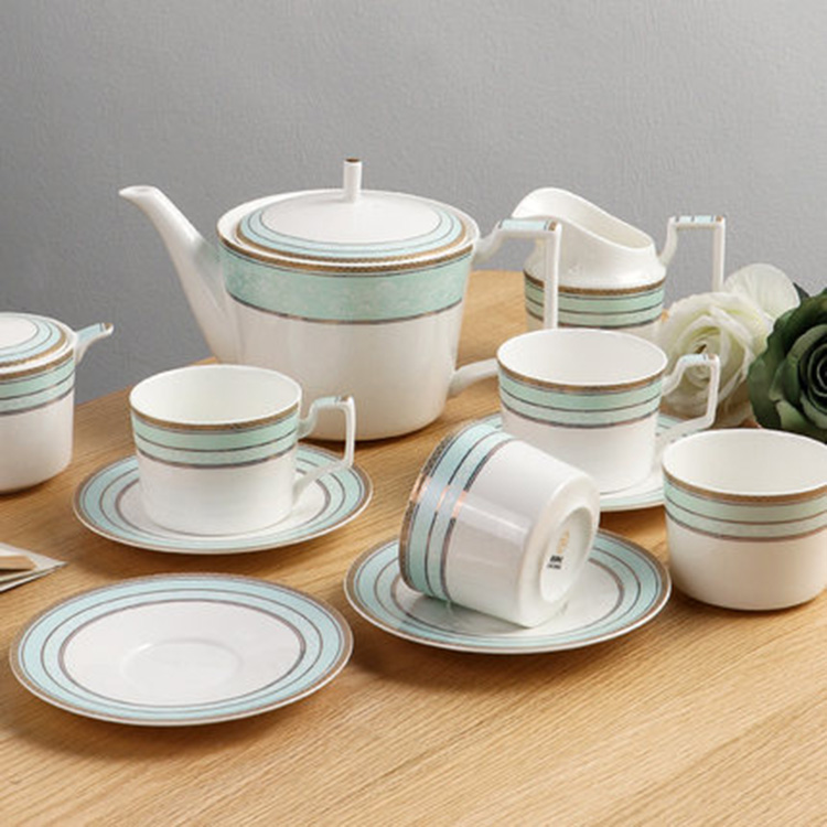 欧式咖啡具套装带托盘陶瓷英式下午茶咖啡杯家用茶壶整套咖啡具