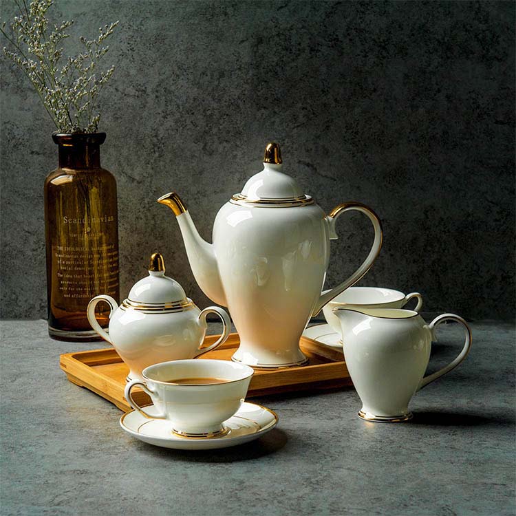 欧式咖啡具套装带托盘陶瓷英式下午茶咖啡杯家用茶壶整套咖啡具