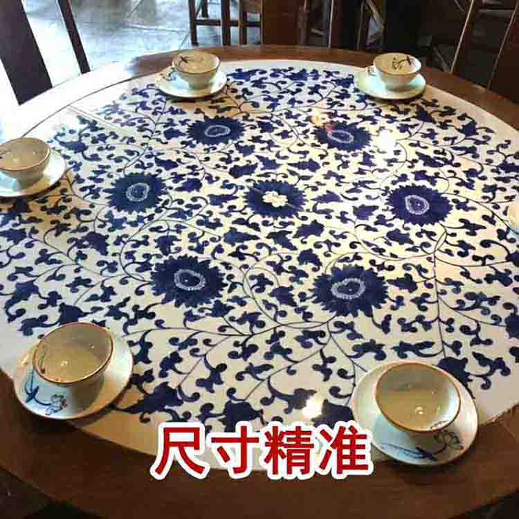 景德镇陶瓷桌面 手绘青花山水带象棋盘 阳台瓷陶瓷桌面