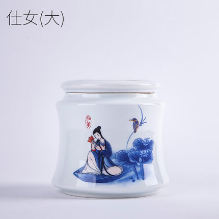 青花瓷茶叶罐 陶瓷罐子定做 瓷器罐厂家 陶瓷茶叶罐