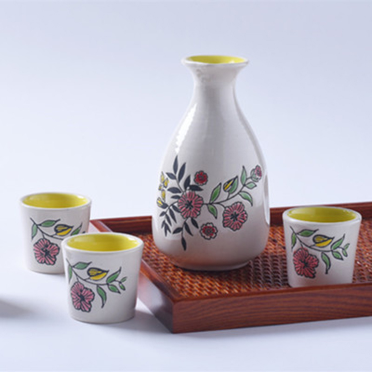 日式清酒酒具分酒器温酒壶陶瓷仿古空酒瓶家用套装白酒杯
