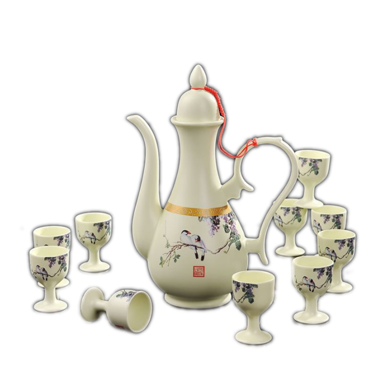 景德镇陶瓷器宫廷风中式白酒酒具套装家用酒壶杯子套装