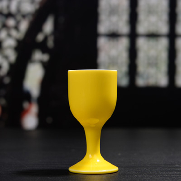 家用仿古中式小酒盅 创意陶瓷酒具复古小酒杯 老式传统白酒杯