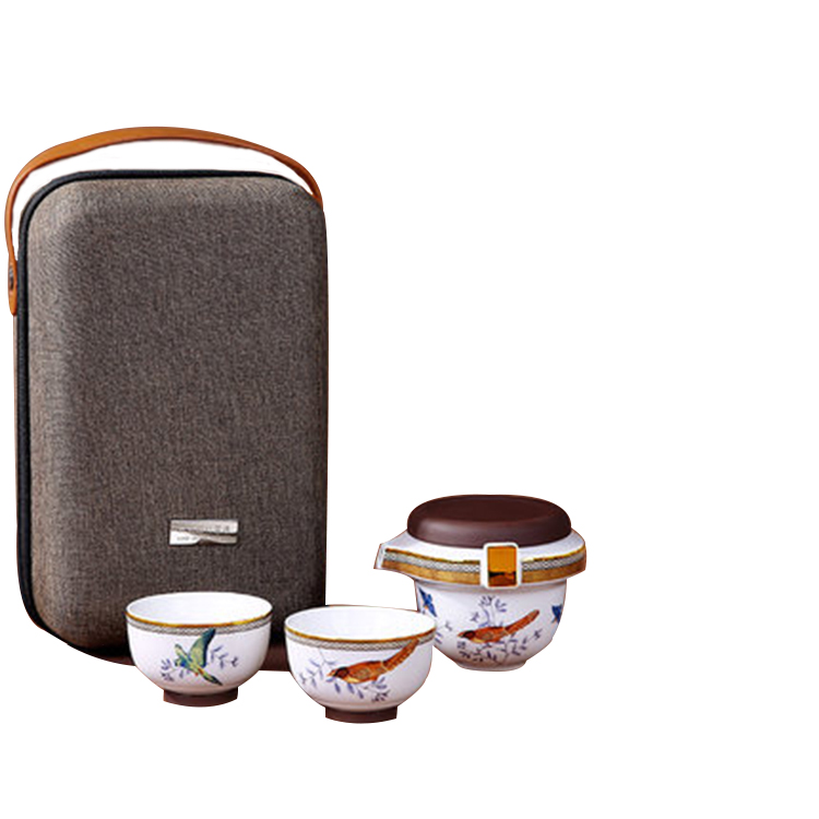 创意陶瓷快客杯 便携式旅行茶具套装 家用简约随身茶具