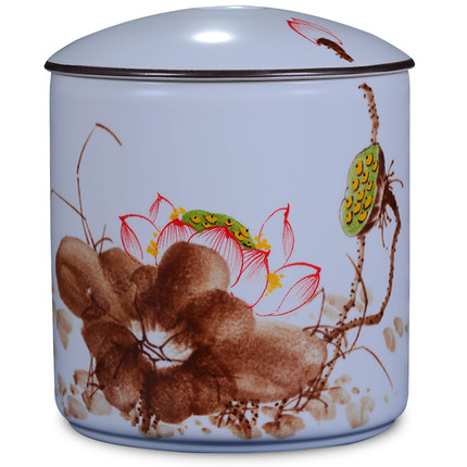 创意青瓷茶叶罐 可定制大小号尺寸 陶瓷防潮密封罐