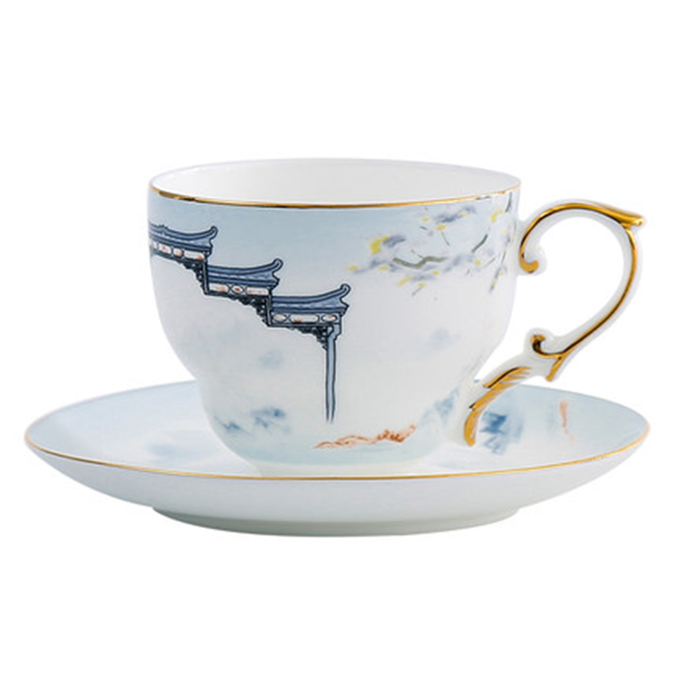 简约创意陶瓷咖啡杯 家用骨瓷茶壶茶杯 欧式下午茶茶具