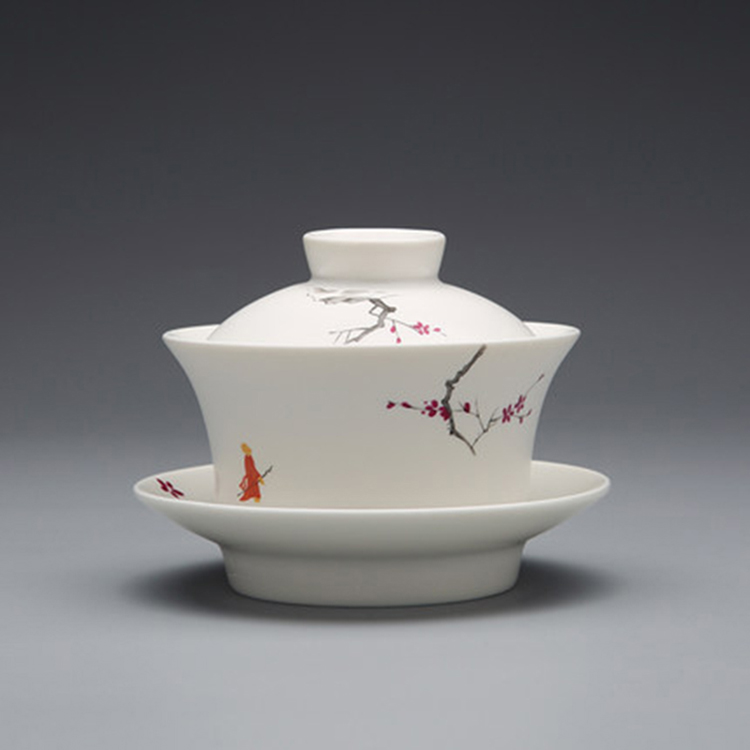 景德镇陶瓷青瓷盖碗茶杯 创意泡茶碗 家用功夫茶具茶碗