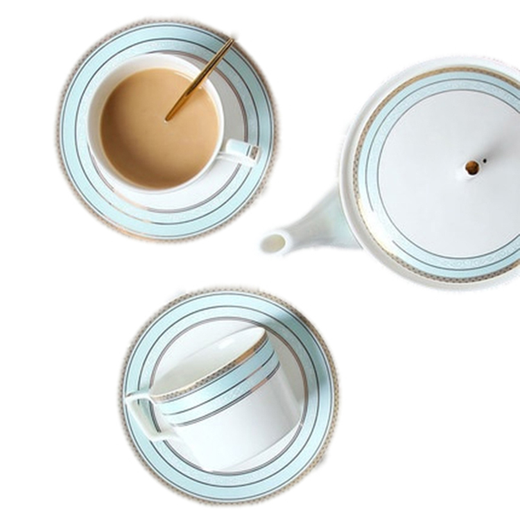 欧式陶瓷咖啡杯碟 创意简约咖啡具套装 家用便捷下午茶茶具