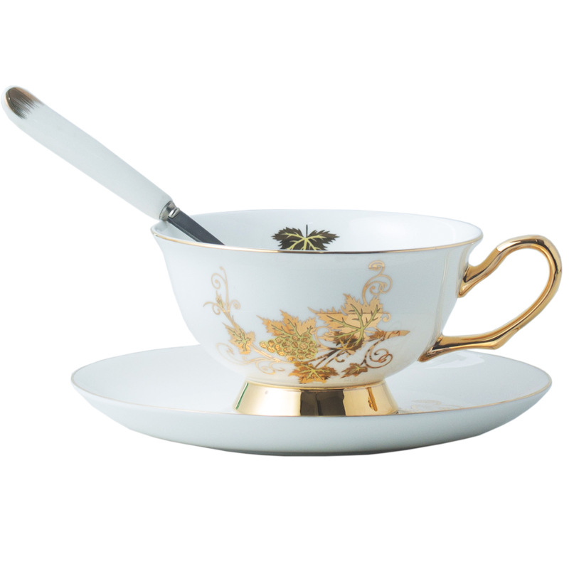 创意欧式咖啡杯 创意下午茶茶具 家用骨瓷玫瑰杯咖啡杯