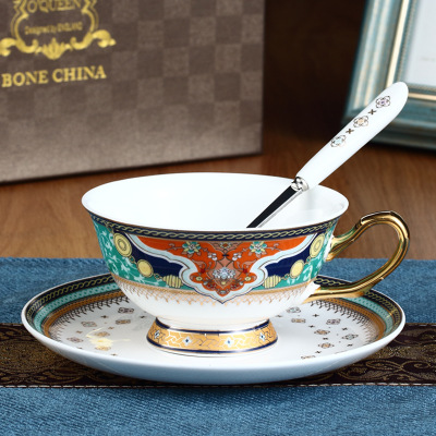 欧式简约咖啡杯套装 骨瓷陶瓷杯碟 家用创意茶杯咖啡具