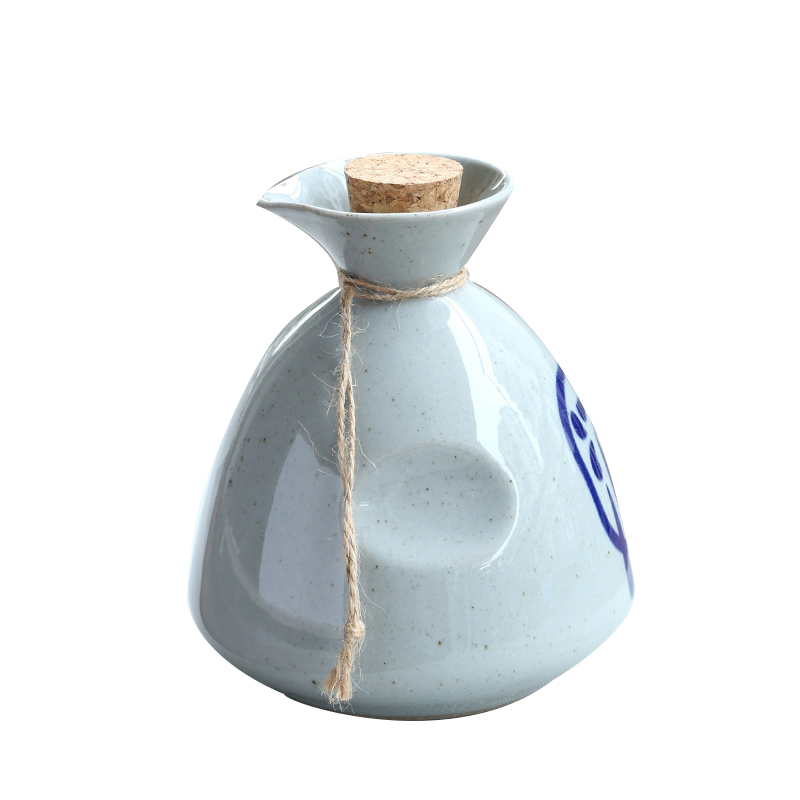 陶瓷日式分酒器酒壶 创意单壶 家用复古酒具送塞子酒壶