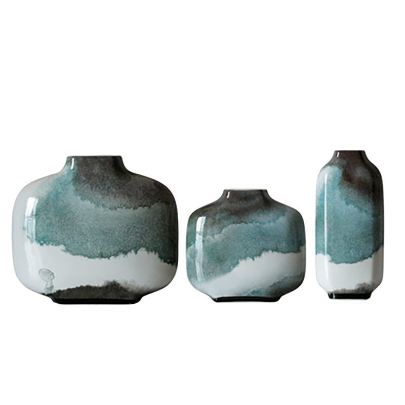 景德镇陶瓷现代新中式花瓶摆件 家用客厅餐桌玄关家居软装饰品