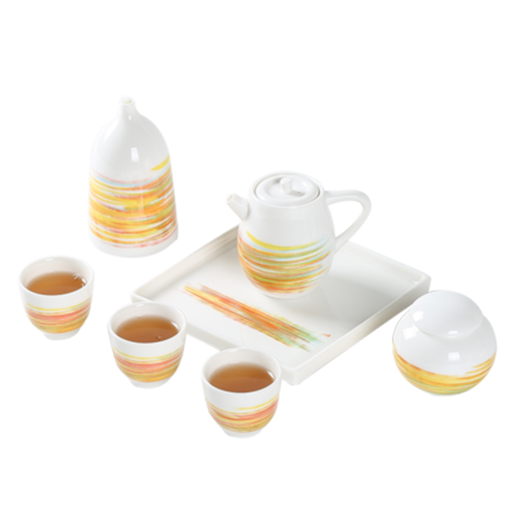 中式创意茶壶茶具 陶瓷泡茶壶茶杯 家用提梁壶功夫茶具套装