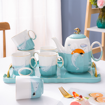 北欧茶具套装 轻奢家用茶水具 创意陶瓷水杯下午茶茶具套装