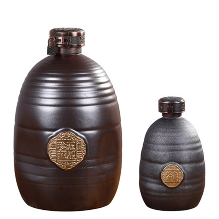 仿古陶瓷酒瓶空瓶 中式5斤小酒壶泡酒罐 家用密封白酒酒坛子