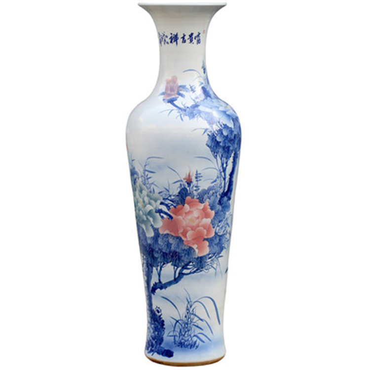 景德镇陶瓷青花山水花瓶