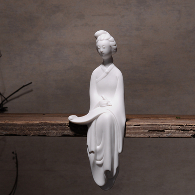 景德镇陶瓷创意雕塑瓷摆件 家用玄关客厅书房工艺装饰品摆件