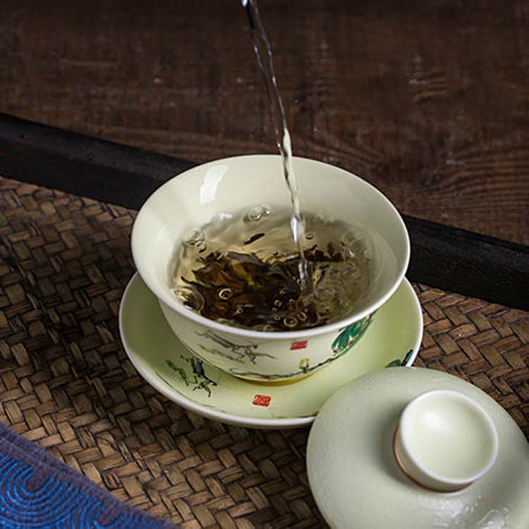 家用陶瓷茶碗白瓷敬茶三才碗 单个功夫茶具 中式仿古盖碗