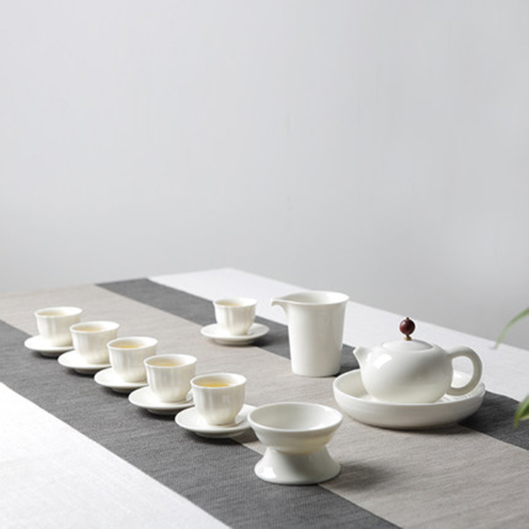 创意功夫茶具套装 一壶八杯茶具 简约便携式整套礼品陶瓷定制
