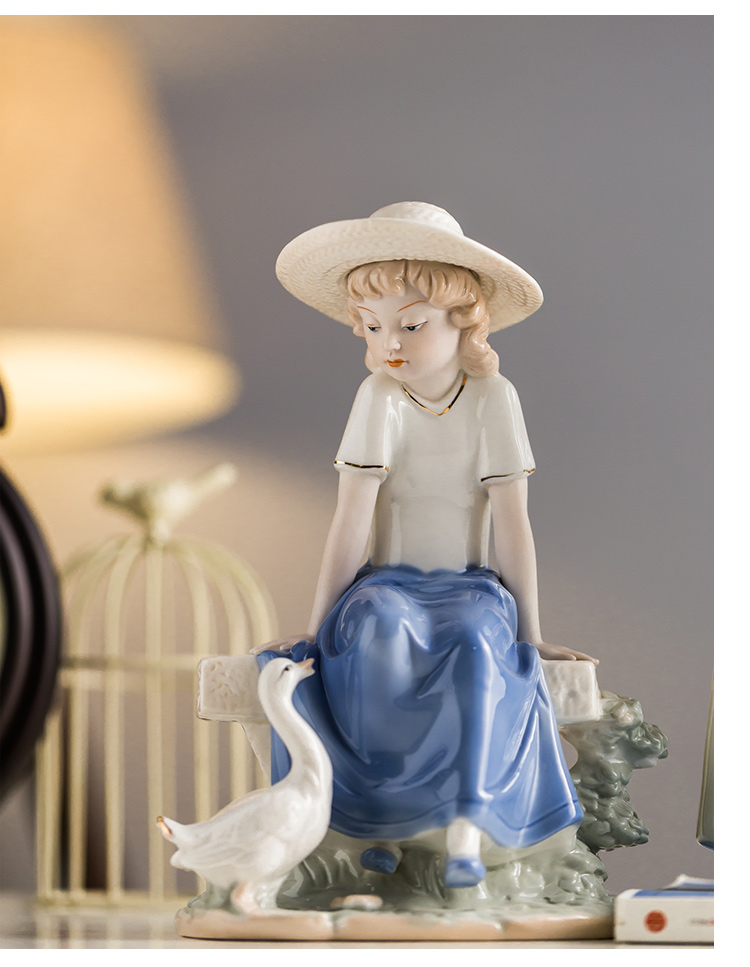 欧式西洋女家居饰品 陶瓷工艺品人物摆件 客厅酒柜创意礼品