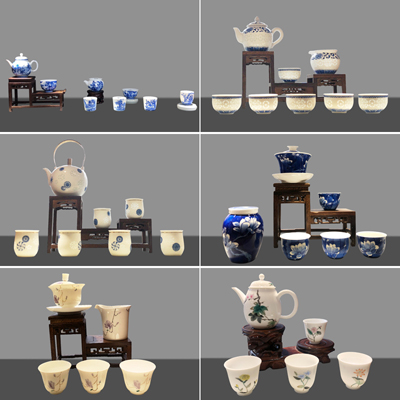 茶具套装 办公室家用整套泡茶壶 简易创意组合陶瓷杯子景德镇茶具整套