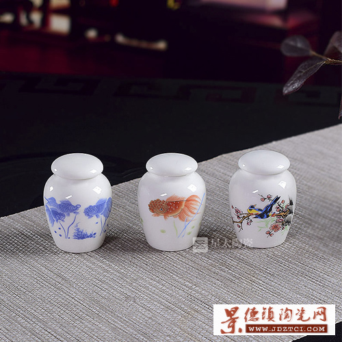景德镇陶瓷茶叶罐子生产厂家logo定制