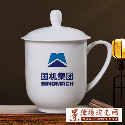 杯子定制 批发瓷器景德镇青花瓷 办公室家用中式陶瓷老板茶杯带盖