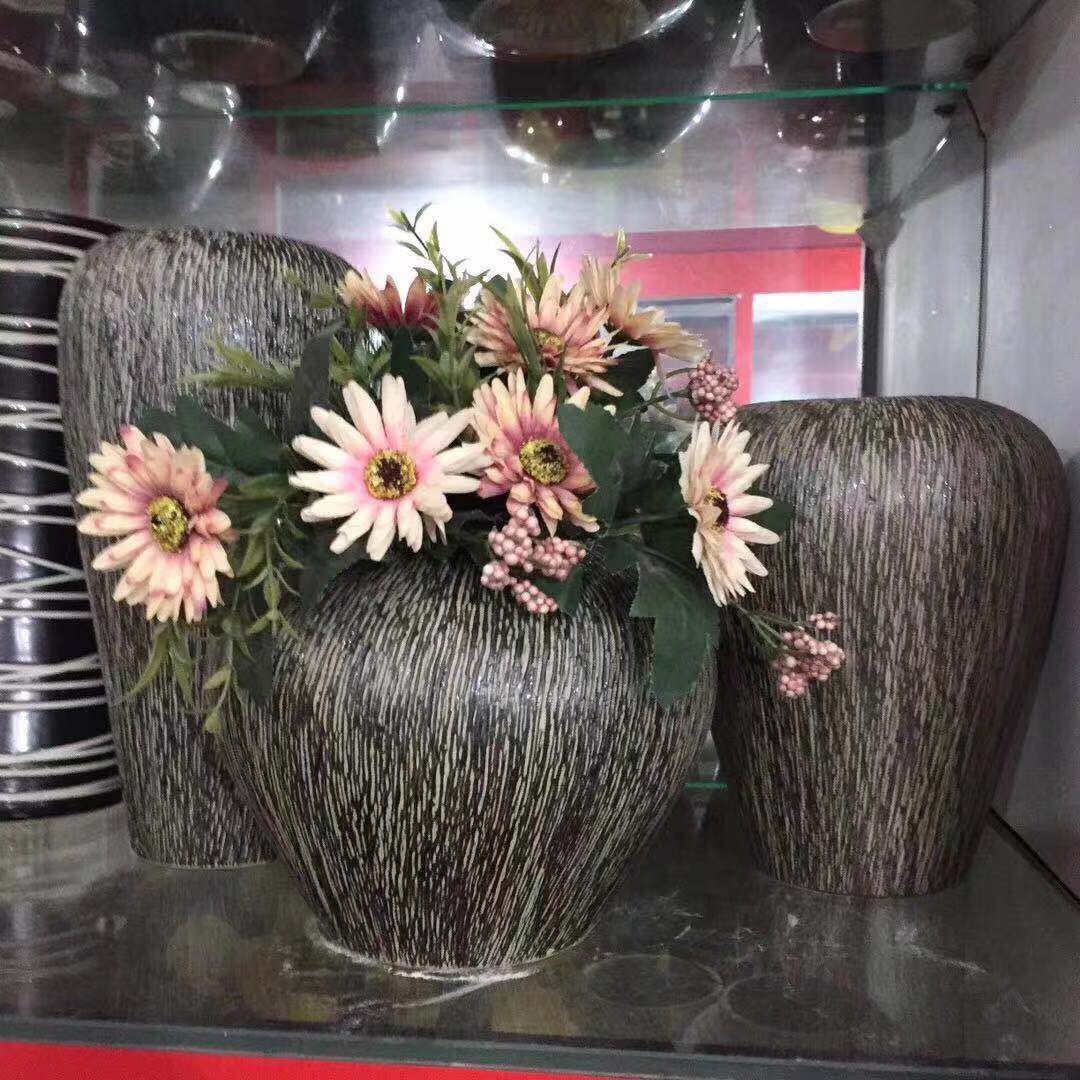 陶瓷小花瓶三件套台面花瓶摆件装水养花厂家直销