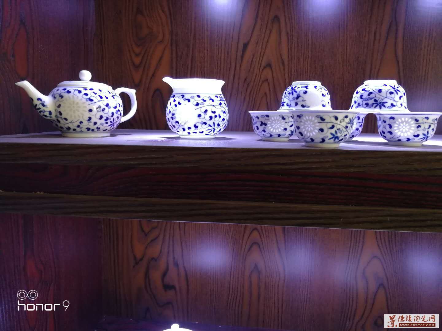 新款高端青花玲珑茶具 景德镇青花玲珑陶瓷茶具可做玲珑眼文字