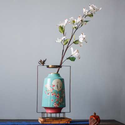 景德镇陶瓷新中式花瓶 家用客厅茶几花盆工艺装饰摆件