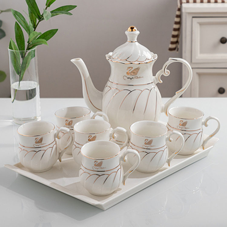 北欧陶瓷茶杯套装 家用客厅下午茶茶具 仿古咖啡具套餐