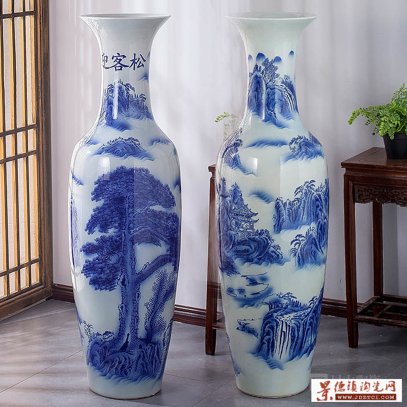 景德镇陶瓷开业庆典礼品陶瓷大花瓶 生产定做
