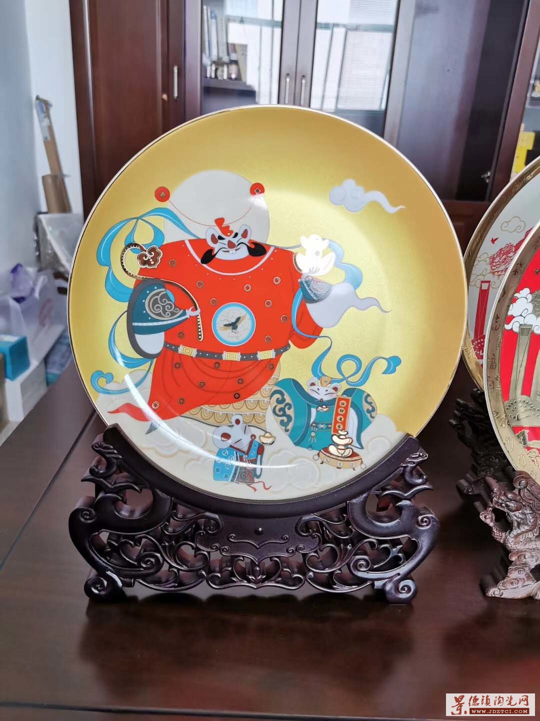 2020鼠年春节礼品陶瓷纪念盘