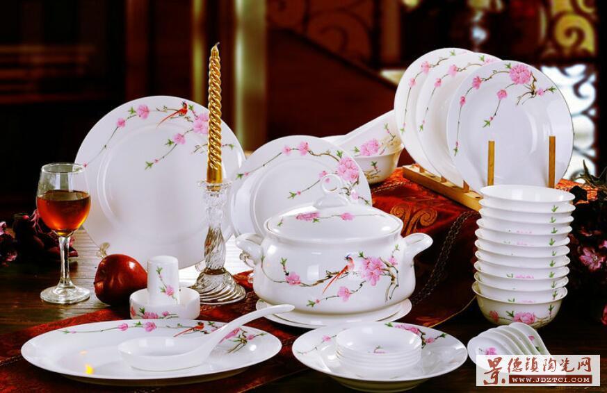手绘陶瓷餐具套装套碗盘子家用简约陶瓷碗景德镇陶瓷器骨瓷组合餐具