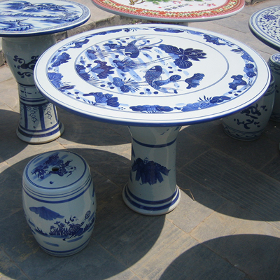 景德镇陶瓷器仿古陶瓷桌子凳子套装户外园林装饰庭院阳台花园桌椅厂家