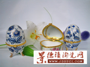 陶瓷复活蛋 陶瓷首饰盒 礼品、工艺品陶瓷饰品