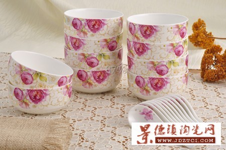 批发骨瓷碗 韩式碗 陶瓷碗 勺子 餐具套装