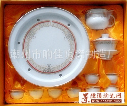 供应潮州陶瓷 茶具套装,功夫茶具,玉瓷茶具,手绘茶具