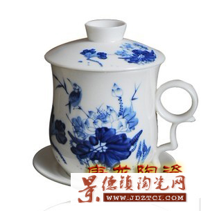陶瓷茶杯 景德镇茶杯定做厂家 青花瓷茶杯 广告杯